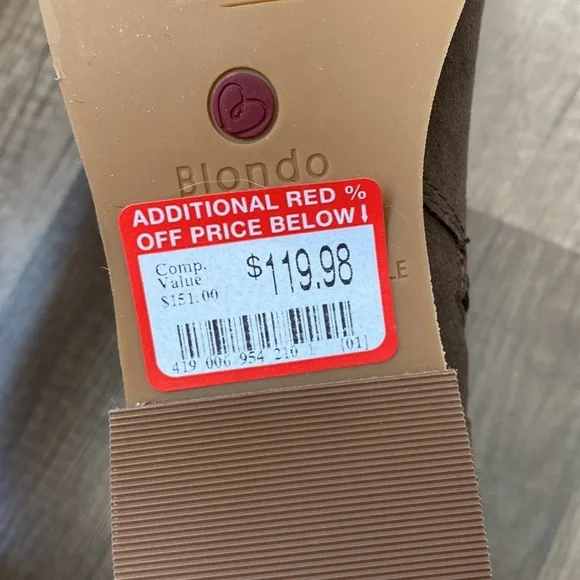 Blondo Ankle Bootie Waterproof Buckle Brown size 6.5 - Picture 5 of 11